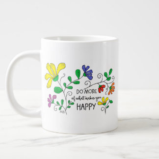 JUMBO Mug 20 oz. Whimsical Floral Design