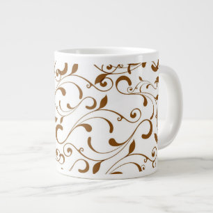 Jumbo Mug-Brown Swirls Large Coffee Mug
