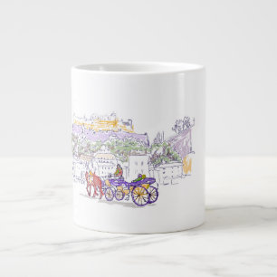 Jumbo Mug Captivating Sketch by Dina S.