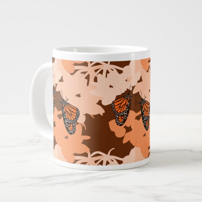 Jumbo Mug - Feeding Monarch Butterfly (Front Left)