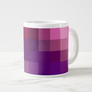 Jumbo Mug, Pink, Blue, Purple Abstract Pattern Large Coffee Mug