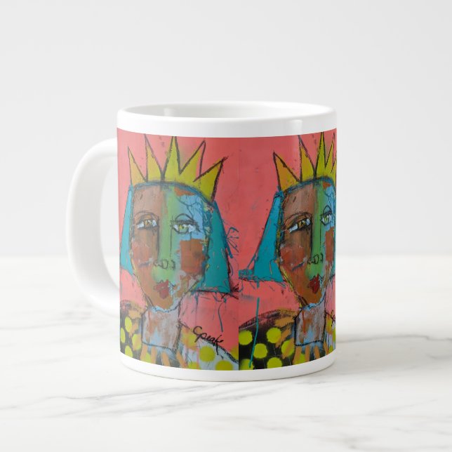 Jumbo Mug - Spray Paint and Crown (Front Left)