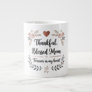 Jumbo Mug with Elegant Rose Script