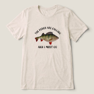 Jumbo Perch Fishing Quote Funny Ice Fishing Tri-Blend Shirt