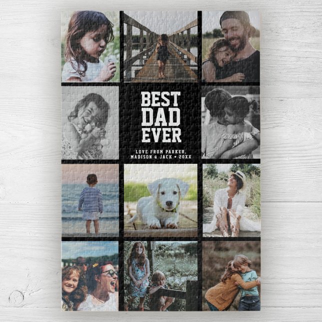 Jumbo Photo Collage Father's Day BEST DAD EVER Jigsaw Puzzle (Creator Uploaded)