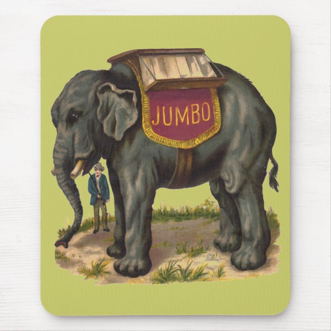 Jumbo, PT Barnum's great elephant Mouse Mat (Front)