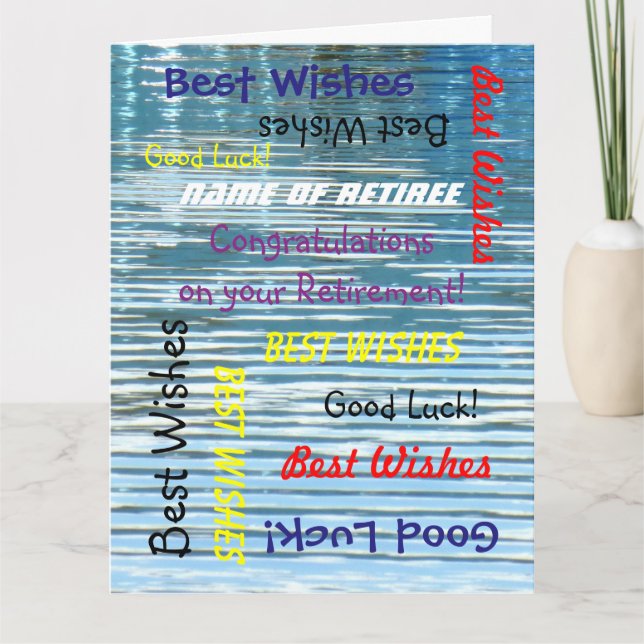 JUMBO Retirement Congratulations from All Abstract Card (Front)