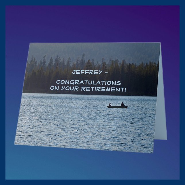 JUMBO Retirement Congratulations from All, Fishing Card (Creator Uploaded)