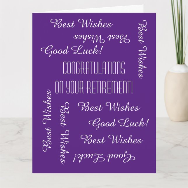 JUMBO Retirement Congratulations from All of Us Card (Front)