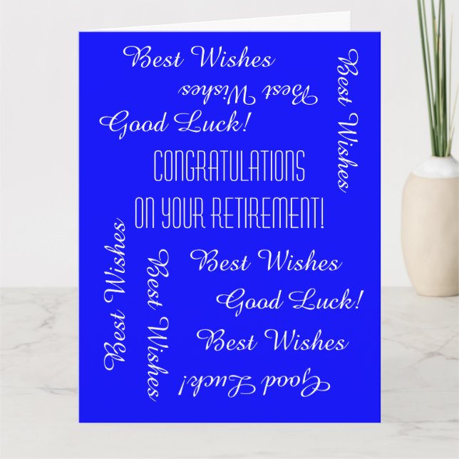 JUMBO Retirement Congratulations from All of Us Card (Front)