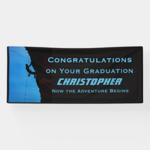 JUMBO Retirement or Graduation, Name, Rock Climber Banner