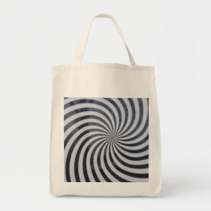 Jumbo shopping bag with hypnosis spiral design