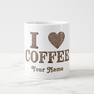Jumbo size mug with "I Heart Coffee"