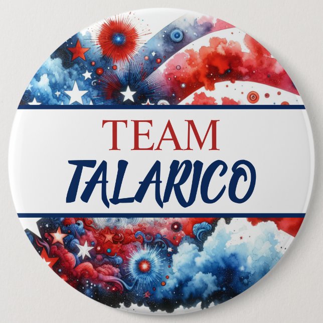 Jumbo-Sized Team James Talarico for President 6 Cm Round Badge (Front)