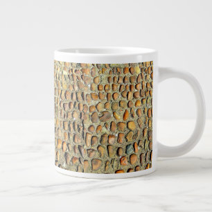 Jumbo Specialty Mug! Unique Stone Motif! Large Coffee Mug