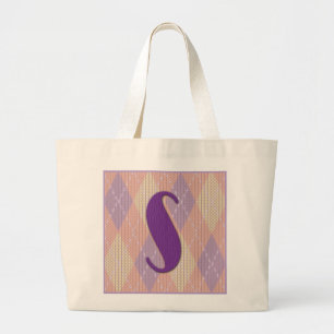 Jumbo tote bag- initial S