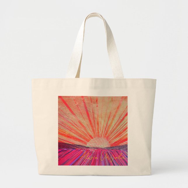 Jumbo Tote Bag with Artwork titled "Daybreak"  (Front)