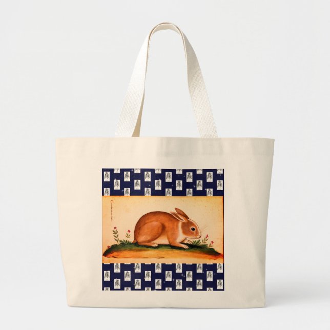 Jumbo Tote BUNNIES AND CARROTS (Front)