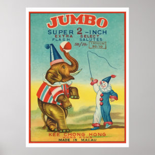 Jumbo (Vintage Chinese Firecracker) Poster