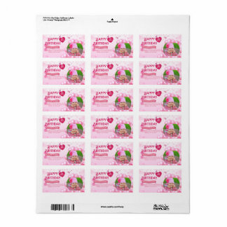 Jump and Play Birthday Invitation Photo Card  Label