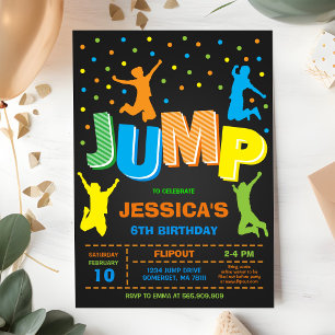 Jump and Play Birthday Party Invitation