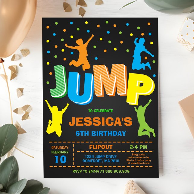 Jump and Play Birthday Party Invitation (Creator Uploaded)