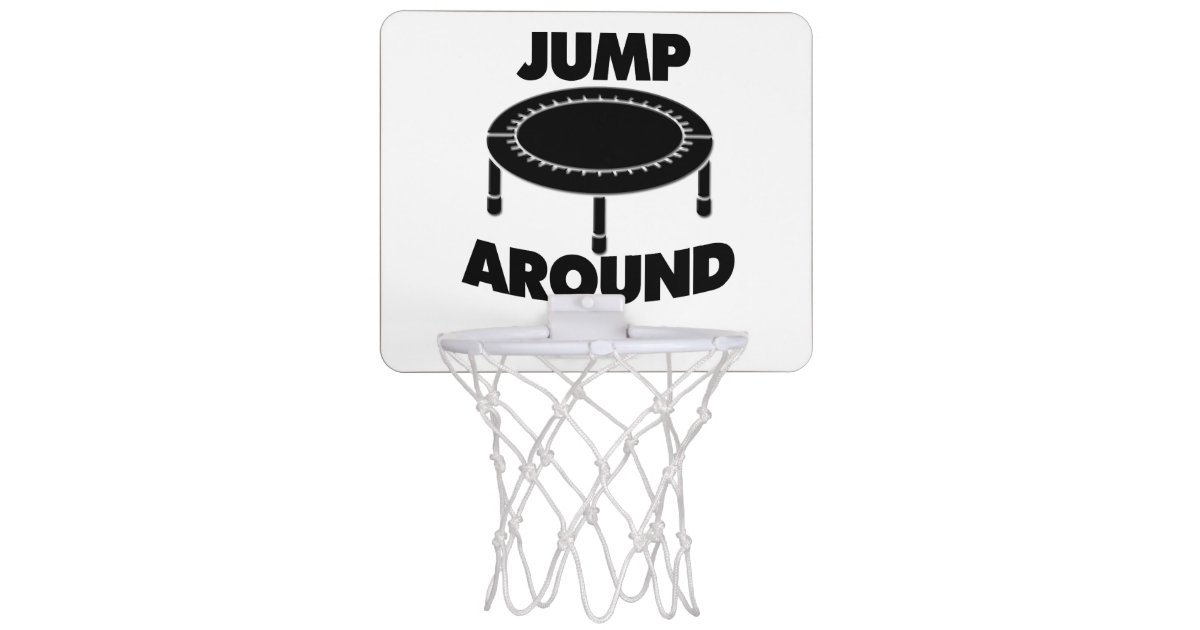Jump Around Trampoline Mini Basketball Hoop Zazzle Co Uk