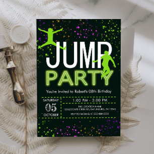 Jump Birthday Invitation