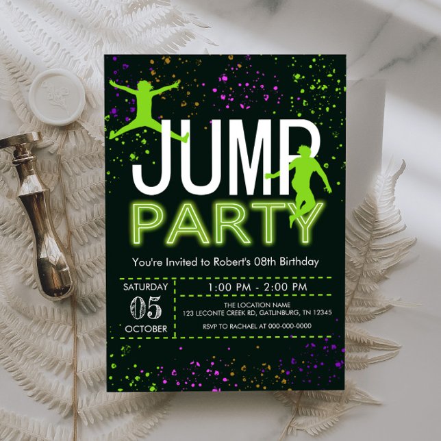 Jump Birthday Invitation (Creator Uploaded)