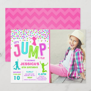 Jump Birthday Invitation Jump Trampoline Party
