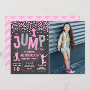 Jump Birthday Invitation Jump Trampoline Party