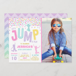 Jump Birthday Invitation Jump Trampoline Party