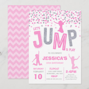 Jump Birthday Invitation Jump Trampoline Party
