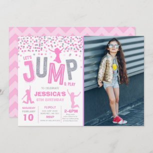Jump Birthday Invitation Jump Trampoline Party