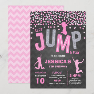 Jump Birthday Invitation Jump Trampoline Party