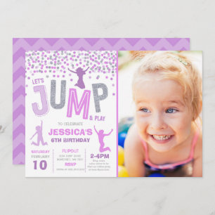 Jump Birthday Invitation Jump Trampoline Party