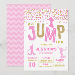 Jump Birthday Invitation Jump Trampoline Party