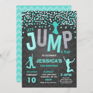 Jump Birthday Invitation Jump Trampoline Party