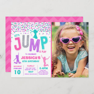 Jump Birthday Invitation Jump Trampoline Party