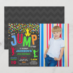 Jump Birthday Invitation Jump Trampoline Party