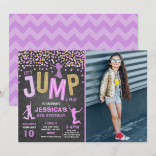 Jump Birthday Invitation Jump Trampoline Party