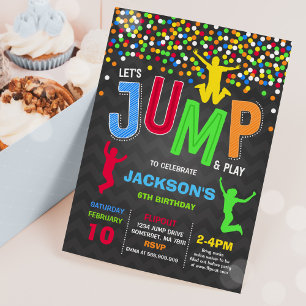 Jump Birthday Invitation Jump Trampoline Party