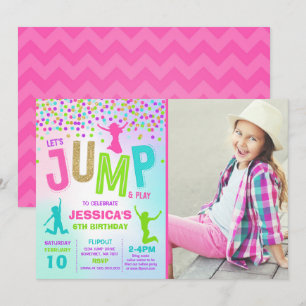 Jump Birthday Invitation Jump Trampoline Party