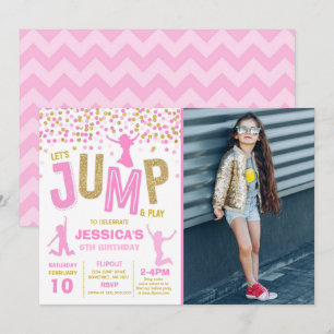 Jump Birthday Invitation Jump Trampoline Party