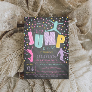 Jump Birthday, Jumping Party Invitation