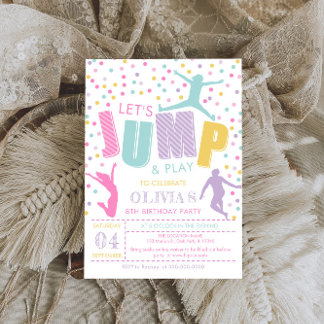 Jump Birthday Party Invitation