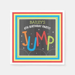 Jump Birthday Party Trampoline Bounce House Napkin