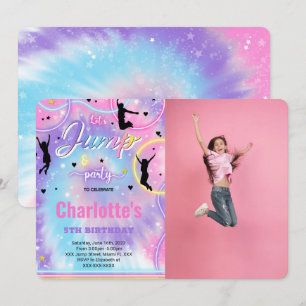 Jump Birthday Photo Invitation