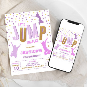 Jump Bounce House Birthday Party Invitation