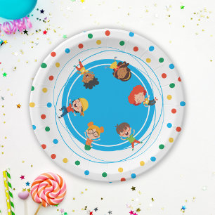 Jump Bounce Play Trampoline Park Party Birthday Paper Plate